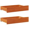 vidaXL Under-Bed Drawers 2 pcs Wax Brown 80x55x17 cm Solid Wood Pine