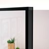 vidaXL Interior Door Black 93x201.5 cm Tempered Glass&Aluminium