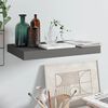 vidaXL Floating Wall Shelf High Gloss Grey 40x23x3.8 cm MDF