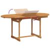 vidaXL 5 Piece Garden Dining Set Solid Wood Acacia and Textilene