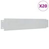 vidaXL Garden edgings 20 pcs 100 x 20 cm Galvanised Steel Silver