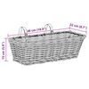 vidaXL Hanging Planter Basket 2 pcs Grey 48 x 22 x 15 cm Lacak Rattan
