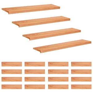vidaXL Stair Treads 20 pcs 110 x 30 x 2 cm Varnish Solid Beech Wood