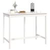 vidaXL Bar Table White 140x80x110 cm Solid Wood Pine