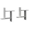 vidaXL Wall Shelves 2 pcs Concrete Grey 50x12x50 cm Engineered Wood