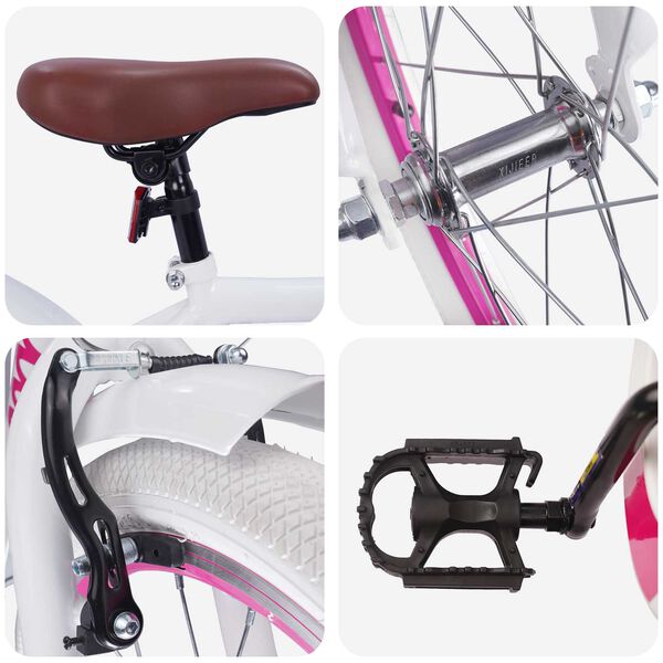 vidaXL Kids Bike 20'' for 6-11 Years Old White