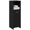 vidaXL Bathroom Cabinet Black Oak 30x30x95 cm Engineered Wood