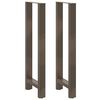 vidaXL Bar Table Legs Natural Steel 2 pcs 50x(110-111) cm Steel