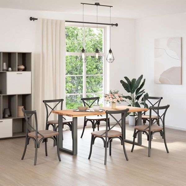 vidaXL Dining Table Legs U-Shaped 2 pcs Anthracite 70x(72-73) cm Steel