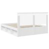 vidaXL Bed Frame with Headboard White 160 x 200 cm Solid Pine Wood