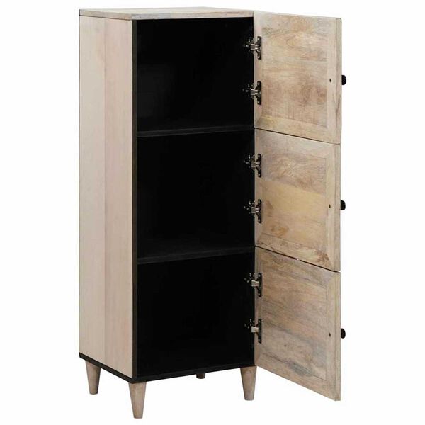 vidaXL Highboard with Shelf White 40 x 33 x 110 cm Solid mango wood