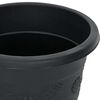 vidaXL Round Flower Pot 24 pcs Black &Oslash; 39 x 32 cm Plastic