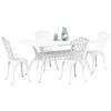vidaXL Garden Dining Set 5 pcs White Aluminium