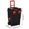 vidaXL Toolbox Trolley Black and Red Polypropylene