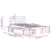 vidaXL Bed Frame without Mattress 90x190 cm Single Solid Wood Pine