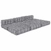 vidaXL Modular Sofa 4 pcs Grey Print Fabric