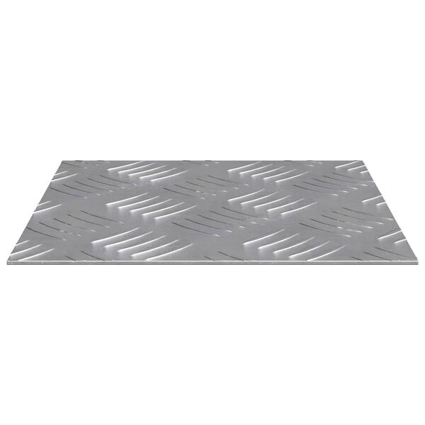 vidaXL Stair Tread Square 4 pcs Silver 20 x 20 cm Aluminium