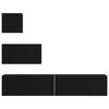 vidaXL TV Cabinet Set Wall-mounted 3 pcs Black Oak Engineered Wood