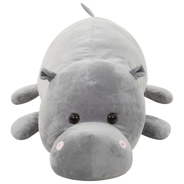 vidaXL Hippo Cuddly Toy Plush Grey