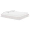 vidaXL Bed Frame without Mattress White Solid Wood Super King