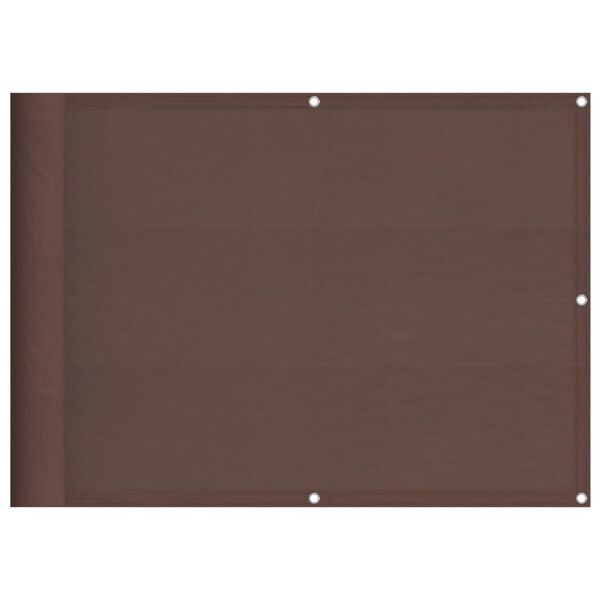 vidaXL Balcony Screen Brown 75x1000 cm 100% Polyester Oxford