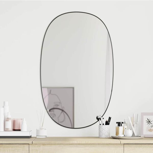 vidaXL Wall Mirror Black 70x45 cm