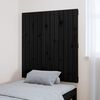 vidaXL Wall Headboard Black 82.5x3x90 cm Solid Wood Pine