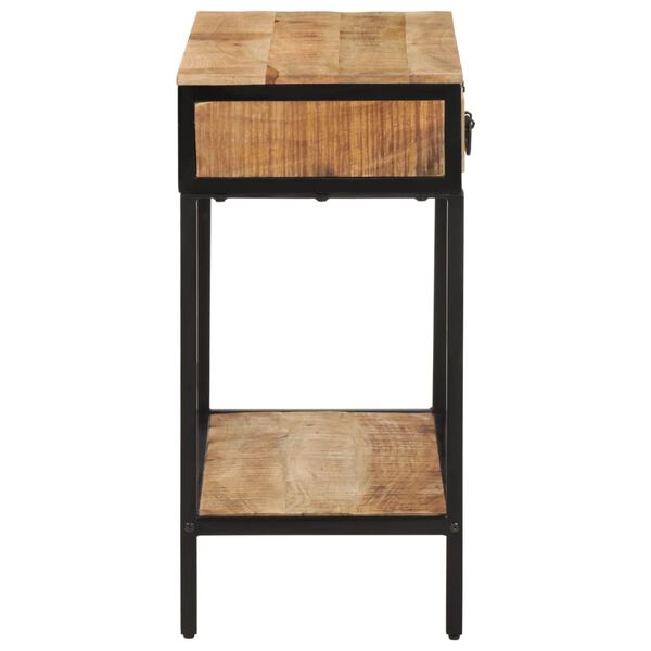 vidaXL Console Table 70x35x70 cm Solid Rough Wood Mango