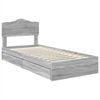 vidaXL Storage Bed Grey Sonoma 100 x 200 cm Engineered Wood