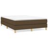 vidaXL Box Spring Bed Frame Dark Brown 140x190 cm Fabric