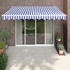 vidaXL Manual Retractable Awning Burgundy 350x250 cm