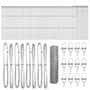 vidaXL Hexagonal Fence Ground Fix 100 x 0.8 m Galvanised Steel Silver