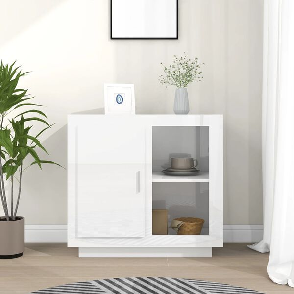 vidaXL Sideboard High Gloss White