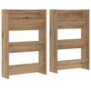vidaXL Shoe Cabinet 2 pcs 60 x 18 x 90 cm Engineered Wood Artisan Oak