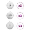 vidaXL Christmas Bauble Set XL 9 pcs Silver Plastic