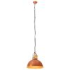 vidaXL Industrial Hanging Lamp Copper Round 32 cm E27 Solid Mango Wood