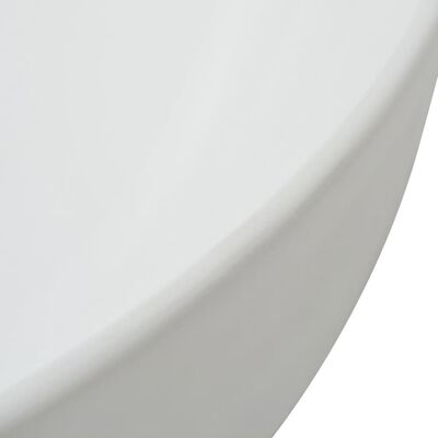 vidaXL Basin Triangle Ceramic White 50.5x41x12 cm