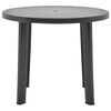 vidaXL Garden Table Anthracite 89 cm Plastic