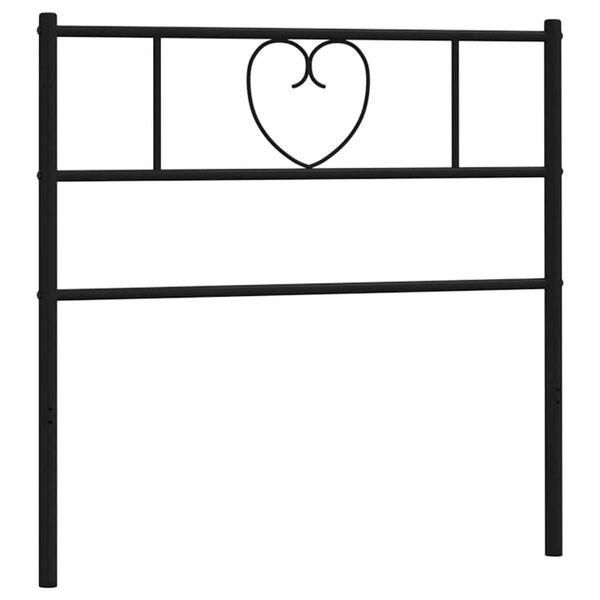 vidaXL Metal Replace Headboard Black 90 cm