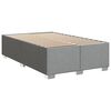 vidaXL Box Spring Bed with Mattress Light Grey 120x200 cm Fabric