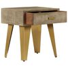 vidaXL Nightstand 45x35x48 cm Solid Mango Wood and Cast Iron