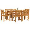 vidaXL Garden Dining Set 7 pcs Brown Solid Acacia Wood