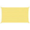 vidaXL Sun Shade Sail Yellow and White 7 x 4 m 100% Polyester Oxford
