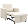 vidaXL Single Sofa Bed Reclining Cream white 90 x 165 x 87 cm Fabric