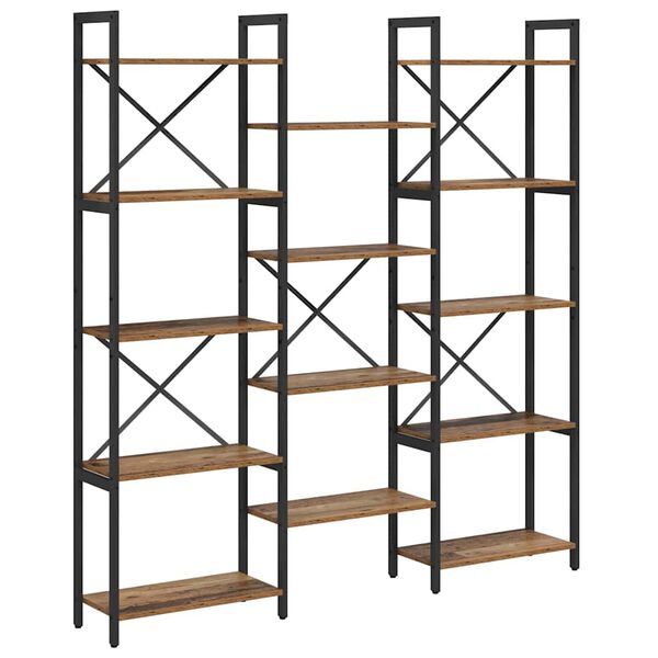 vidaXL Bookshelf Old wood 156 x 25 x 167 cm Engineered Wood