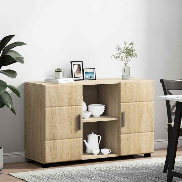 vidaXL Sideboard with Shelf FLORIN Sonoma Oak 88.5 x 30.5 x 55.5 cm