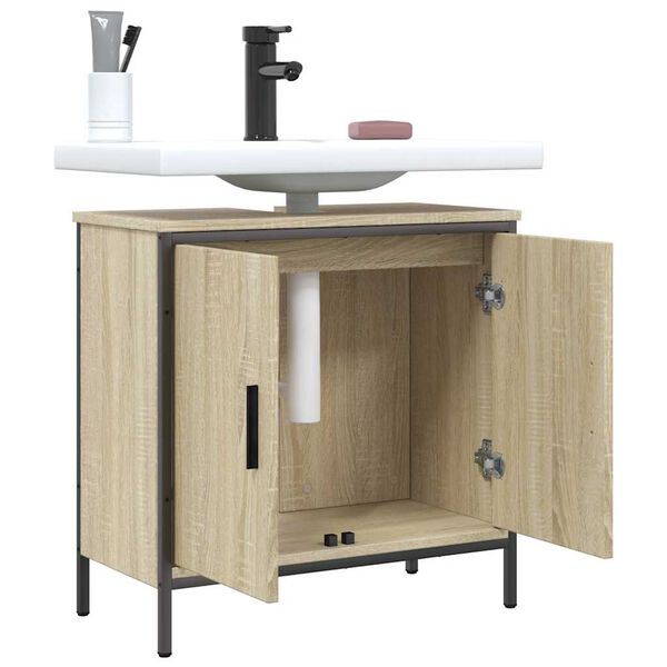 vidaXL Bathroom Sink Cabinet Sonoma Oak 60x30x60 cm Engineered Wood