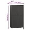 vidaXL Wardrobe Anthracite 90x50x180 cm Steel