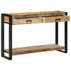 vidaXL Console Table Brown 120 x 33 x 75 cm Solid Mango Wood