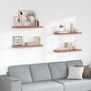 vidaXL Wall Shelf 4 pcs Red 90 x 23.5 x 4 cm Engineered Wood